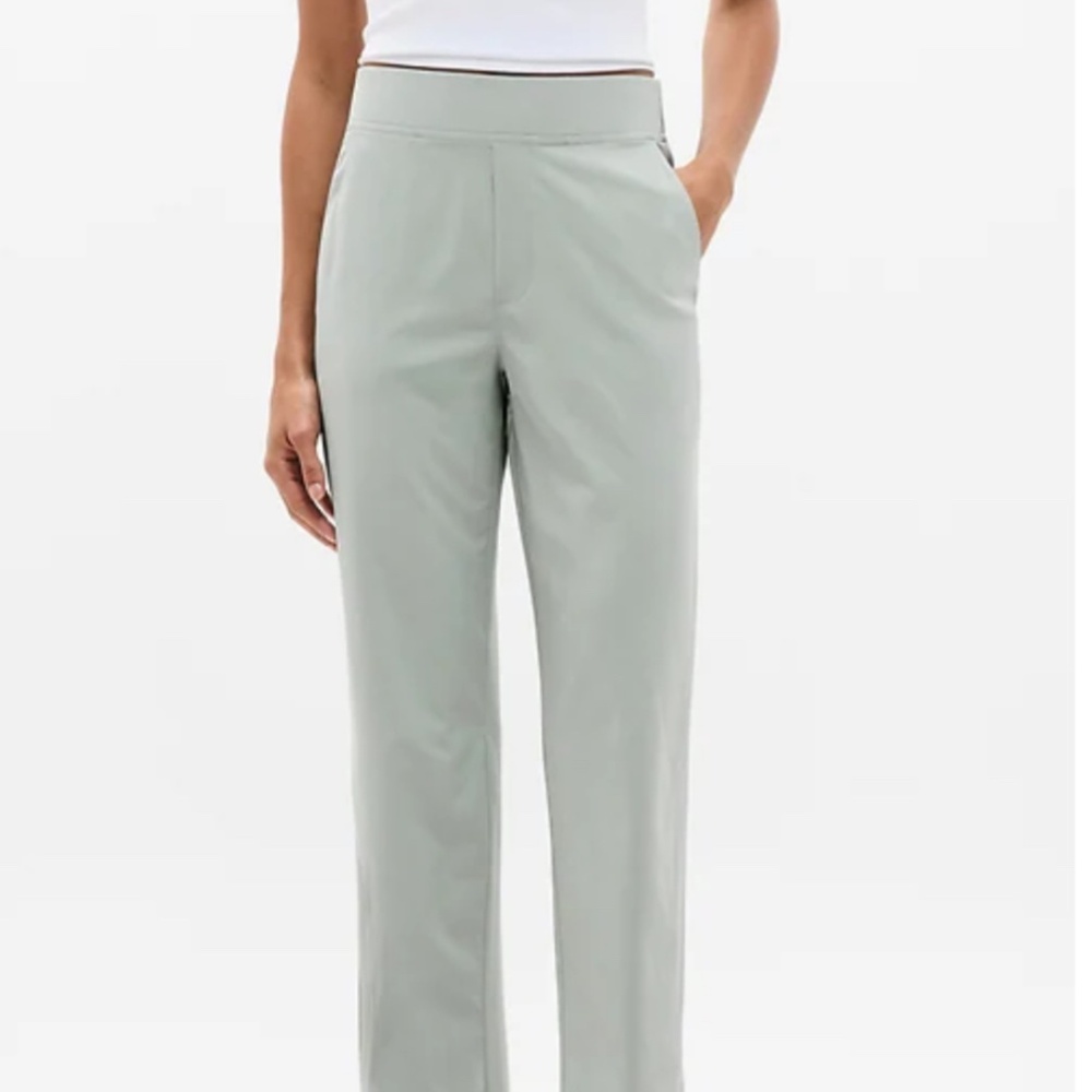 Athleta Brooklyn pants size 6 zippered back pockets vguc gray